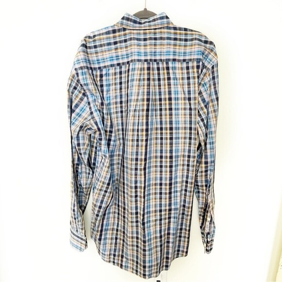 PETER MILLAR COLORFUL PLAID LONG SLEEVE BUTTON UP SHIRT SIZE LARGE - Picture 5 of 6